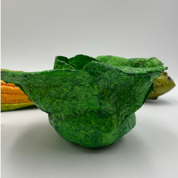 Mexican Paper Mache Vegetables Set Food Corn Lettuce Pepper Kitchen Decor Carrot - Picture 8 of 9